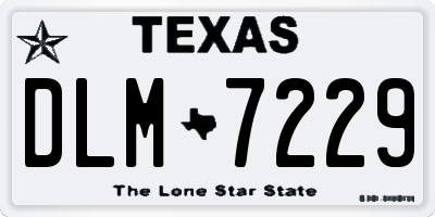 TX license plate DLM7229