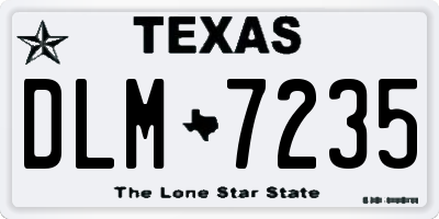 TX license plate DLM7235