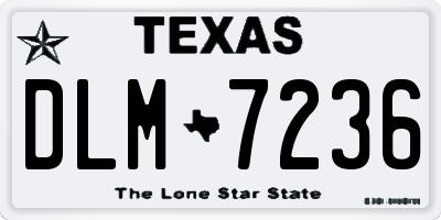 TX license plate DLM7236