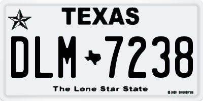 TX license plate DLM7238