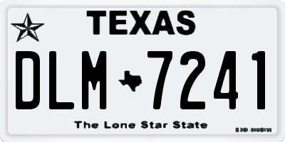TX license plate DLM7241