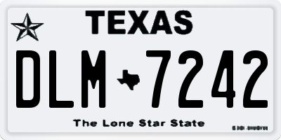 TX license plate DLM7242