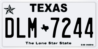TX license plate DLM7244