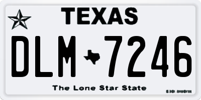 TX license plate DLM7246