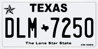 TX license plate DLM7250