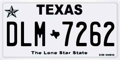 TX license plate DLM7262