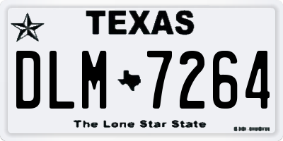 TX license plate DLM7264