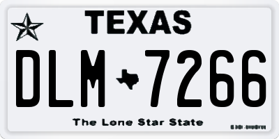 TX license plate DLM7266
