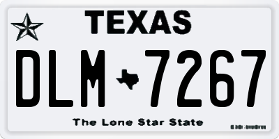 TX license plate DLM7267