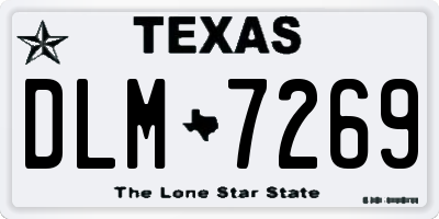 TX license plate DLM7269