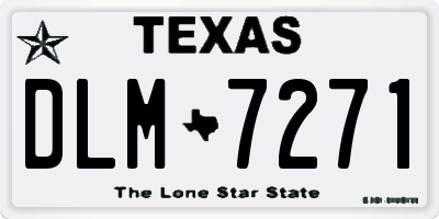 TX license plate DLM7271