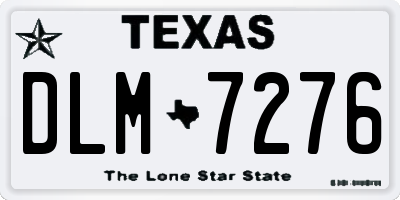TX license plate DLM7276