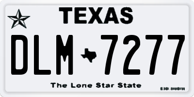 TX license plate DLM7277