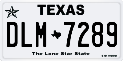 TX license plate DLM7289