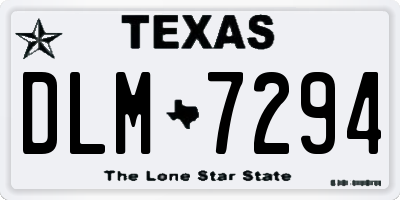TX license plate DLM7294