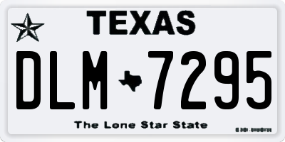 TX license plate DLM7295