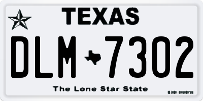 TX license plate DLM7302