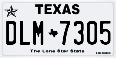 TX license plate DLM7305