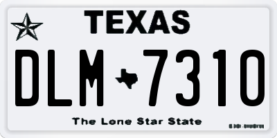 TX license plate DLM7310