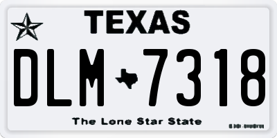 TX license plate DLM7318