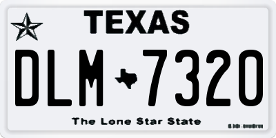 TX license plate DLM7320