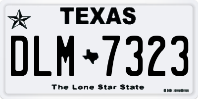 TX license plate DLM7323