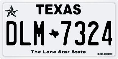 TX license plate DLM7324