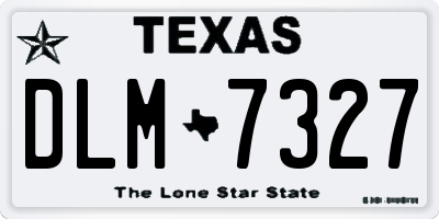 TX license plate DLM7327