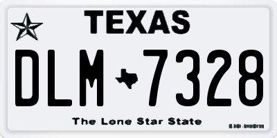 TX license plate DLM7328
