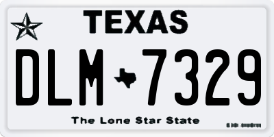 TX license plate DLM7329