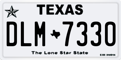 TX license plate DLM7330
