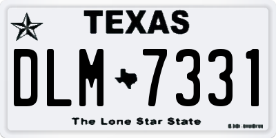 TX license plate DLM7331