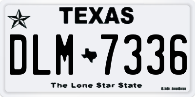 TX license plate DLM7336