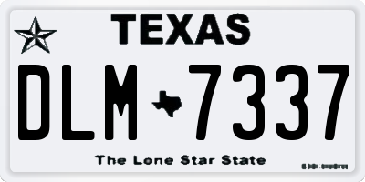 TX license plate DLM7337