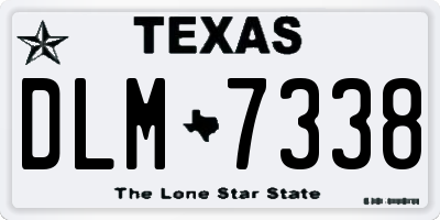 TX license plate DLM7338
