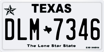 TX license plate DLM7346