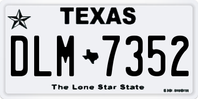 TX license plate DLM7352