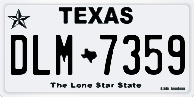 TX license plate DLM7359