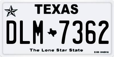 TX license plate DLM7362