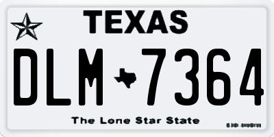 TX license plate DLM7364