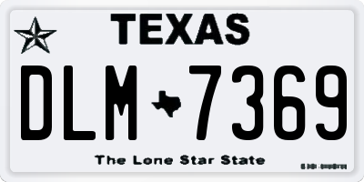 TX license plate DLM7369