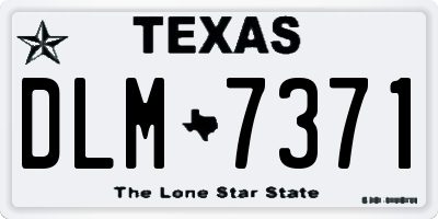 TX license plate DLM7371