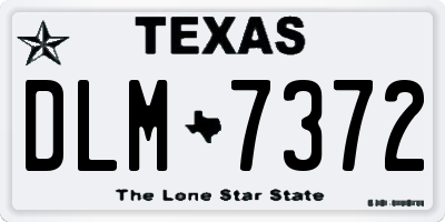 TX license plate DLM7372