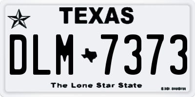 TX license plate DLM7373