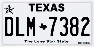 TX license plate DLM7382