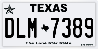 TX license plate DLM7389