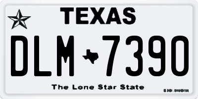 TX license plate DLM7390
