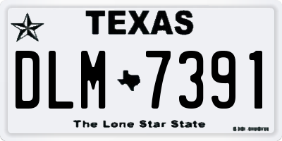 TX license plate DLM7391