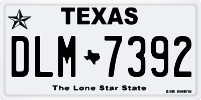 TX license plate DLM7392
