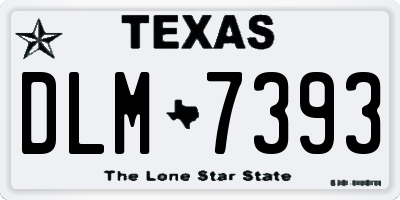 TX license plate DLM7393